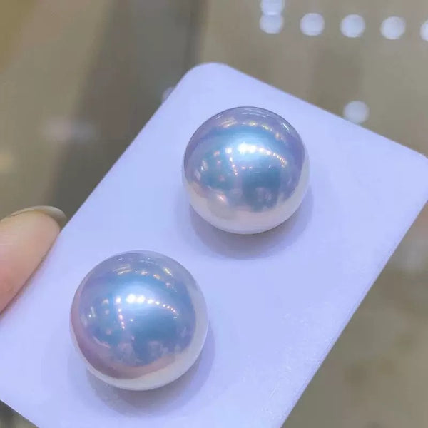 Freshwater Edison White Pearls 10-14mm 4A Grade Round Strong Light Flawless Like Australian White Pearls - pearl-shell