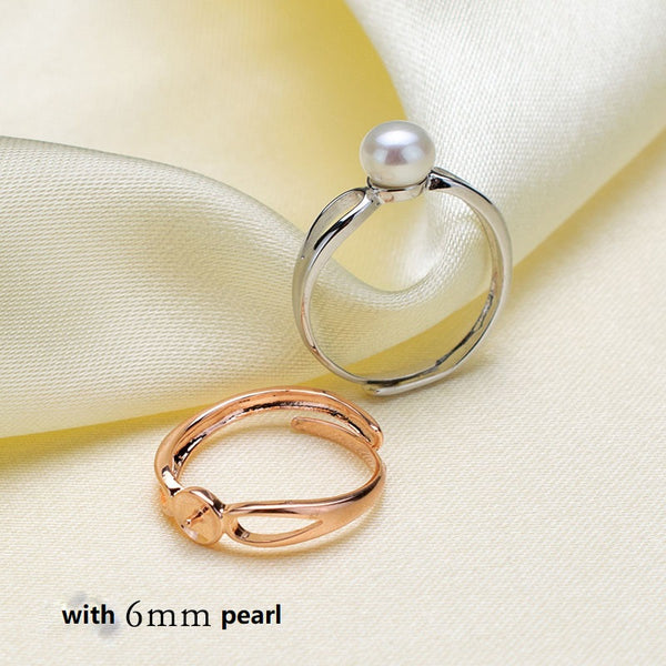 Simple classic Adjustable gilded Ring holder(Doesn't include pearl) - pearlsclam