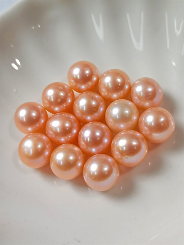 Natural Chinese Red/Orange Edison Pearl (Not Clam) - pearlsclam