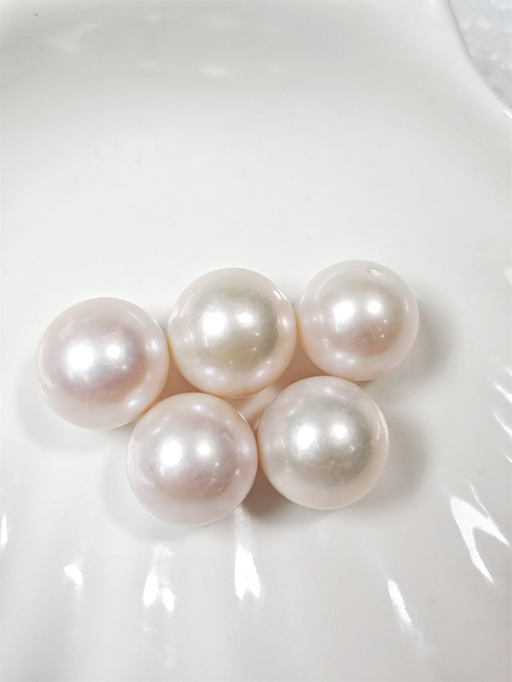 Natural White Edison pearl  AAA grade almost Round pearl(Not Clam) - pearl-shell