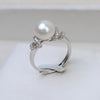 S925 Sterling silver Snake Adjustable Ring holder (Doesn't include pearl) - pearlsclam