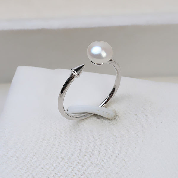 S925 Sterling silver Adjustable Demon tail Ring holder (Doesn't include pearl) - pearlsclam