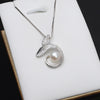 S925 Sterling Silver mermaid tail Pendant Accessory Pearl Holder with chain (Doesn't include pearl) - pearlsclam
