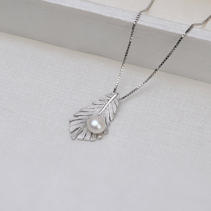 S925 sterling Silver Leaves DIY Accessories set(Type A) Ring/Studs/Pendant+Chain(Doesn't include pearl) - pearlsclam