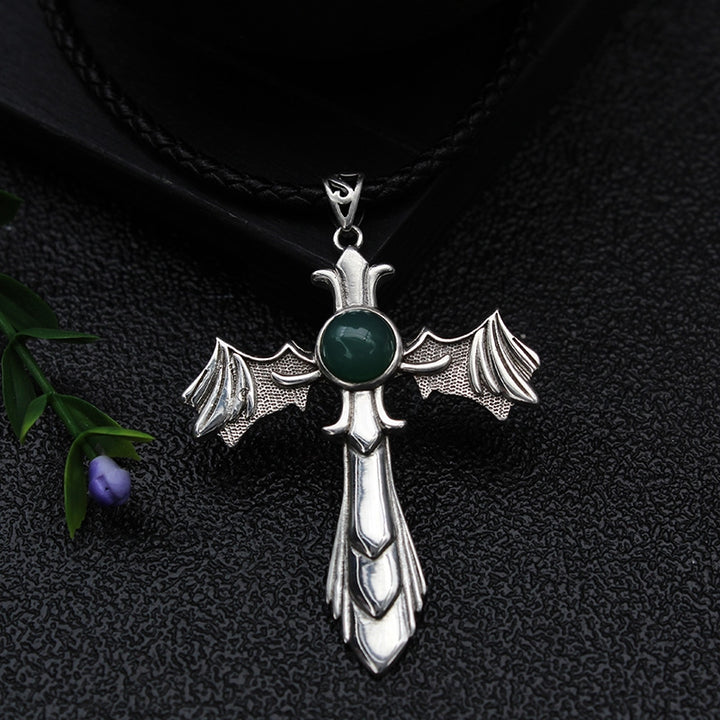 925 sterling silver Angel Cross Pendant (Without the Pearl) - pearlsclam