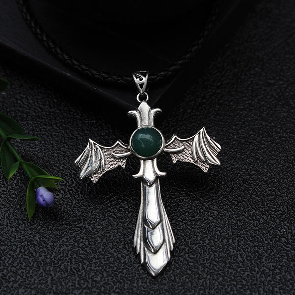 925 sterling silver Angel Cross Pendant (Without the Pearl) - pearlsclam